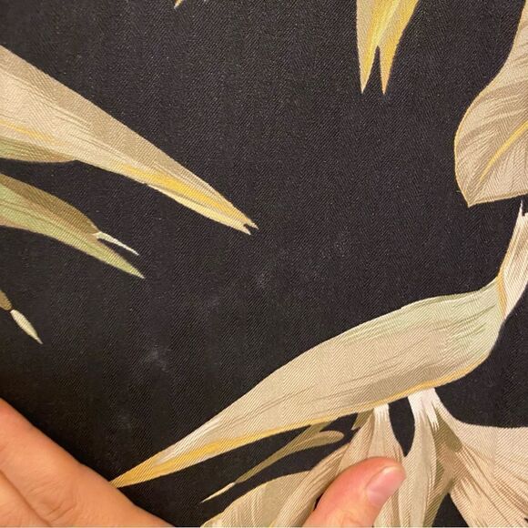 Bamboo Cay 100% silk vintage Short Sleeve button up Shirt tropical floral top L - Picture 6 of 8